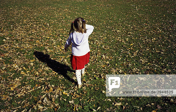 bedecken gehen klein Gras Mädchen Montreal Quebec