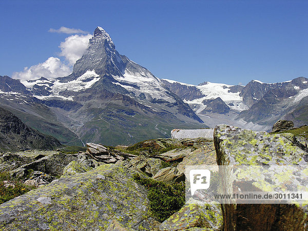 Matterhorn bei Zermatt Wallis Schweiz Europa