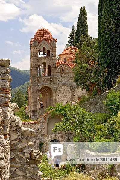 Pantanassa-Kloster  byzantinische Ruinenstadt Mistras  Taygetos Gebirge  Lakonien  Peloponnes  Griechenland