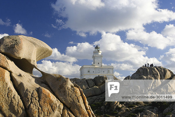 Lighthouse at Capo Testa  Sardinia  Italy