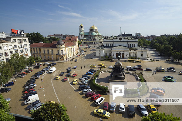 Narodno Sabranie Square  Alexander-Nevski-Kathedrale  Sofia  Bulgarien