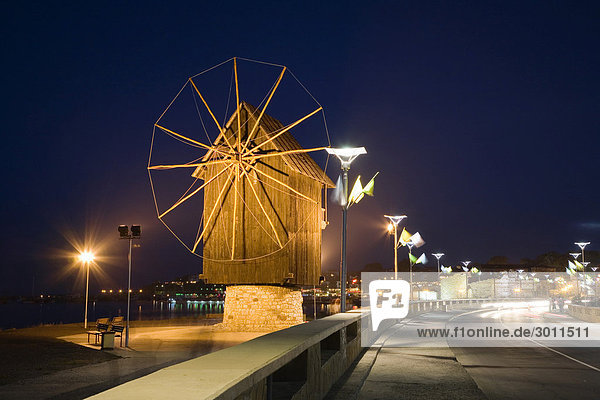 Wind mill of Nesebar  Black Sea  Bulgaria