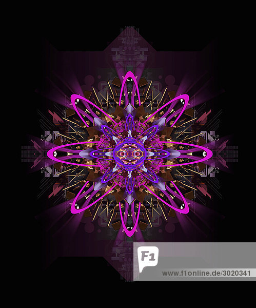 Purpurnes Kaleidoskop-Muster