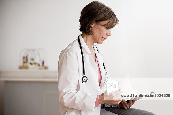 Doctor with medical notes
