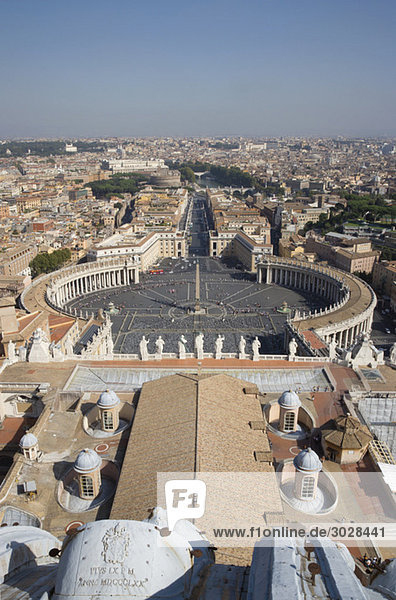 Italien,  Rom,  Vatikanstadt,  Petersplatz,  von der Basilika St. Peter aus gesehen