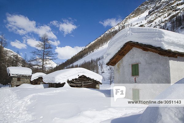 Aostatal Italien Berghütte