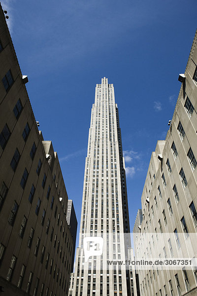 GE-Gebäude  Rockefeller Center  Manhattan  New York City  Tiefblick