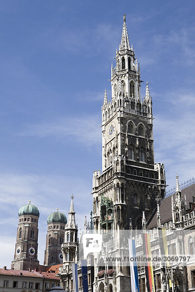 Marienplatz mit Frauenkirche Münche Bayern Deutschland
