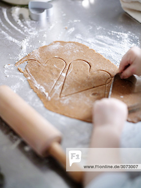 The making of gingerbread for Christmas Sweden