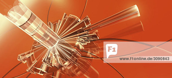 Orange abstrakte Formen