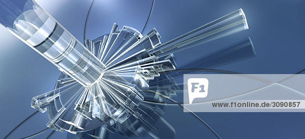 Blaue abstrakte Formen