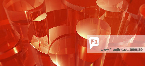Rote abstrakte Formen