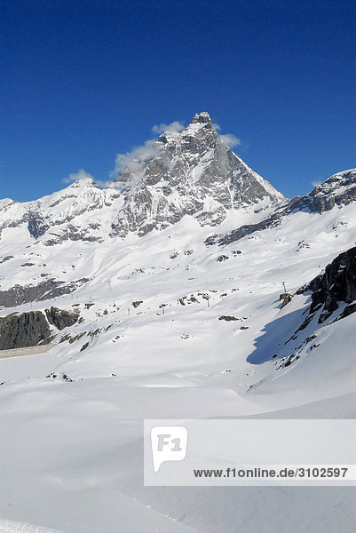 Italy  Aosta Valley  Cervinia  the Matterhorn
