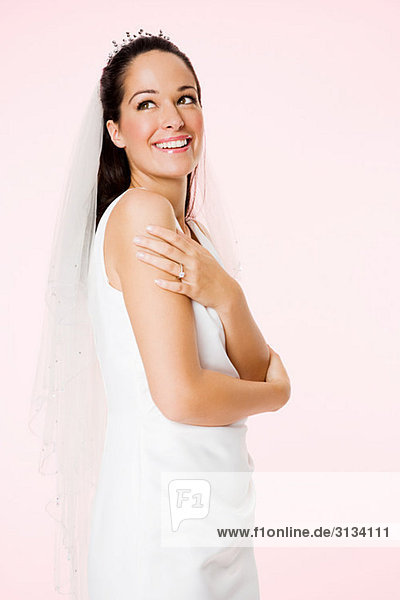 Portrait of a smiling bride
