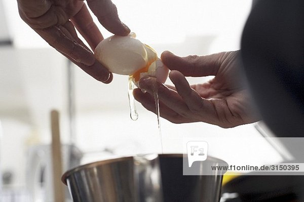 Cracking open organic eggs