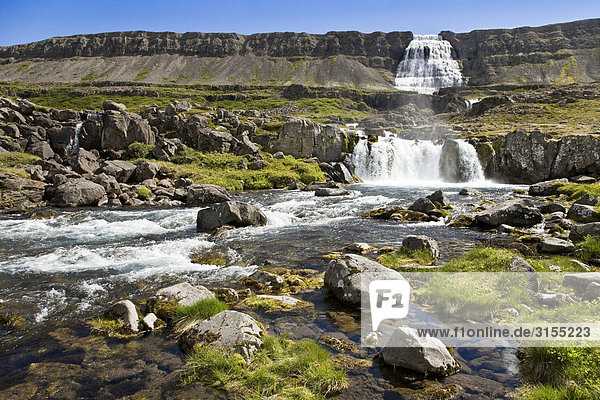 Dynjandi waterfall  Arnarfjordur  The Westfjords  Iceland
