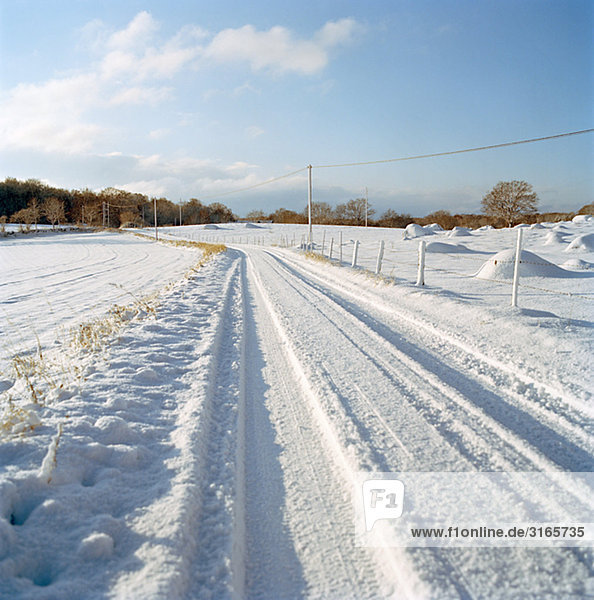 Ein Winter Road  Schweden.