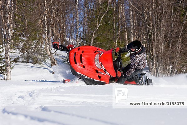 Snowmobile  Jamtland  Sweden.