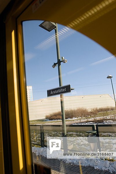 Eine Tram-Station in Stockholm Schweden.