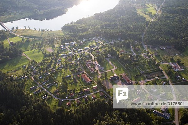 Nachbarschaft Ansicht Luftbild Fernsehantenne Ortsteil Schweden