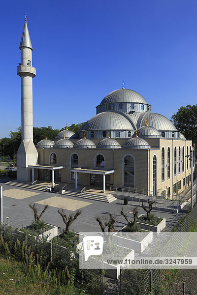 Mosque in Duisburg Germany high angle view