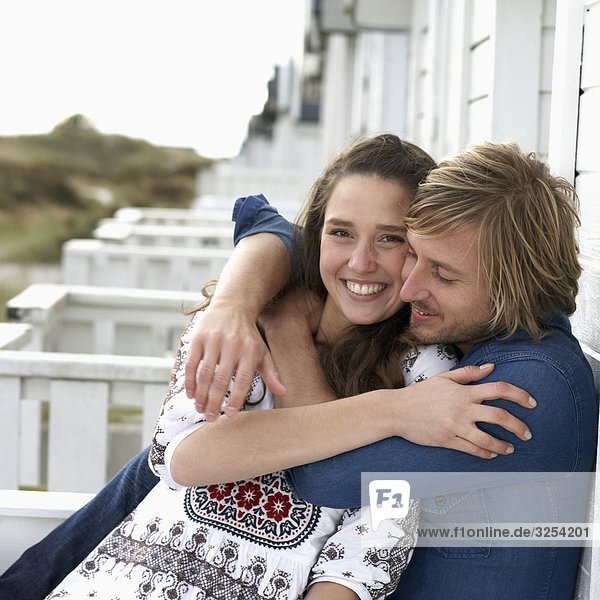 A young couple in love  Skane  Sweden.