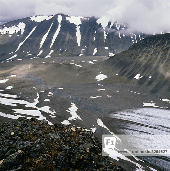 Bare mountain region above the tree line  Kebnekaise  Lapland  Sweden.