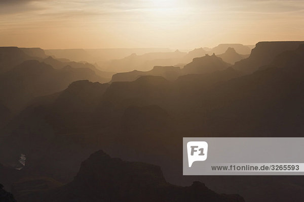 USA  Arizona  Grand Canyon  Landscape at sunset