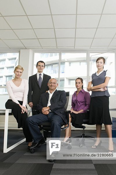 A portrait of a business team