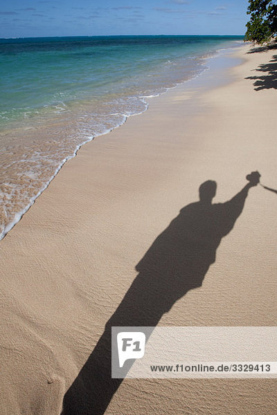 Shadow on the beach.