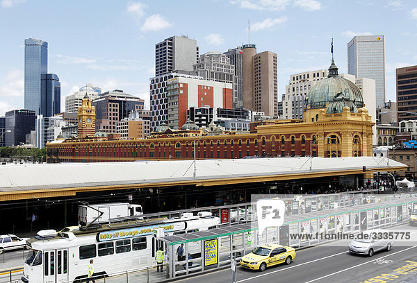 Blick auf Melbourne  Australien  Erhöhte Ansicht
