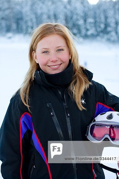 Portrait  Skifahrer  jung  Schweden