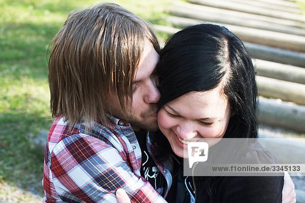 A young couple in love,  Sweden.
