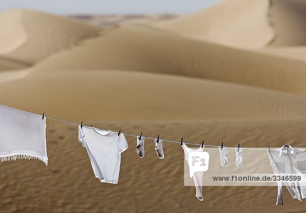 Wüste Wäscheleine Wäsche Marokko