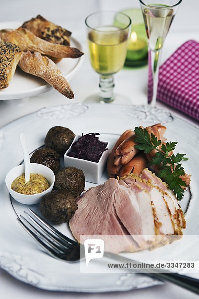 Gericht Mahlzeit Lebensmittel Weihnachten typisch Schweden schwedisch