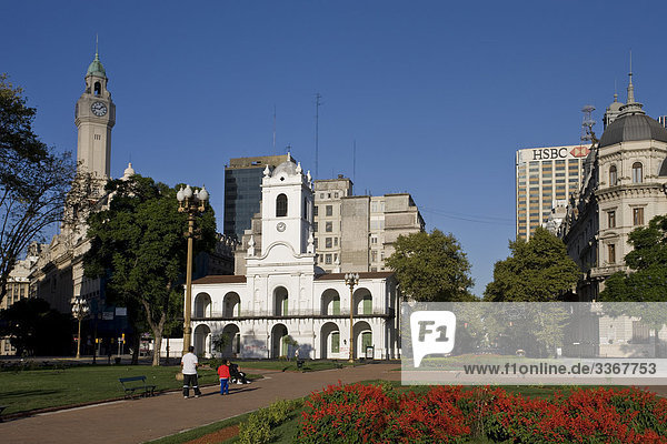 10864153 Argentina Sudamerika Amerika March 2008 Buenos Aires city Mayo square Plaze de Mayo The Cabildo museum
