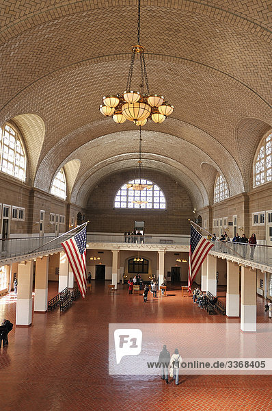 Registrierung Zimmer  Ellis Island National Monument  New York  USA