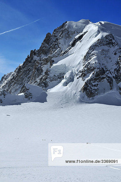 Frankreich  schlagen Savoie  Chamonix  Eis  Schnee  Gletscher  Sport  Berg  Ski  Skifahren  Montblanc  Europa  Tacul