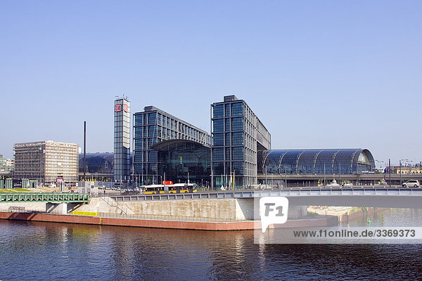 10870118  Germany  Berlin  town  city  railway station  the Spree  river  flow  central station  architecture  traveling  tourism  holidays  vacation
