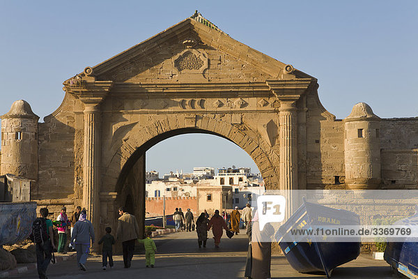 Stadttor und Wände von Essaouira  Marokko