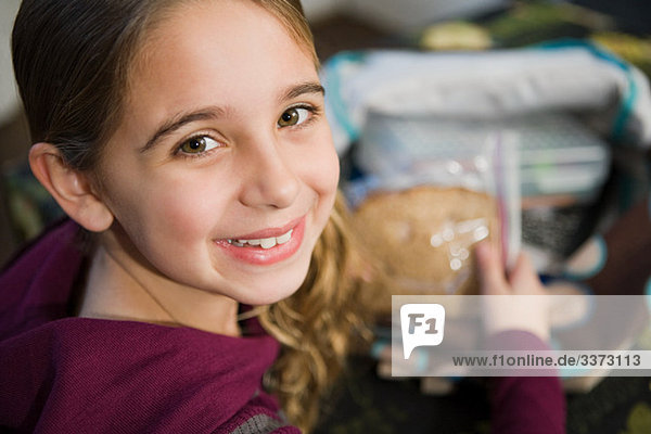 Girl with a sandwich