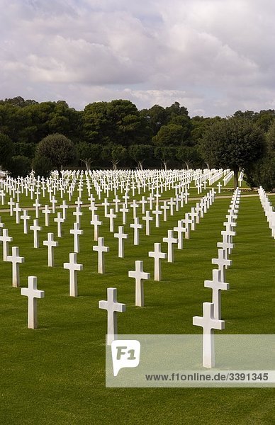 Amerikanischer Soldatenfriedhof  Tunis  Tunesien  Afrika