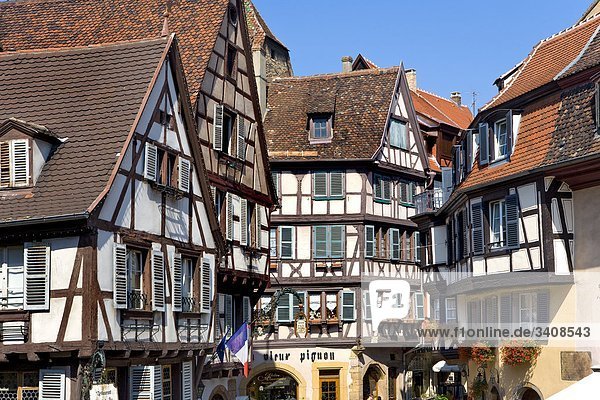 Fachwerkhäuser in der Altstadt von Colmar  Frankreich