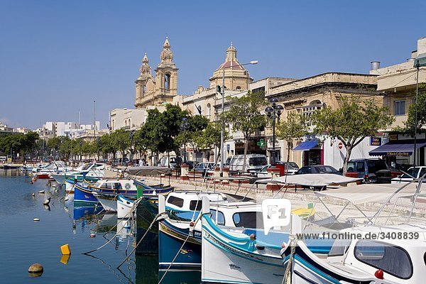 Boote im Hafen von Msida  Malta