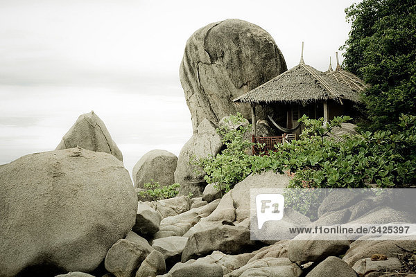 Hütte an der Küste von Ko Tao  Thailand