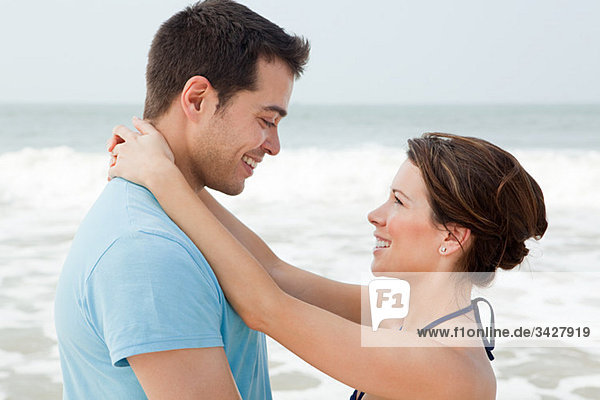 Couple by the ocean