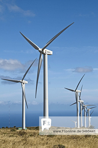 Windpark Eolico  Lanzarote  Kanarische Inseln  Spanien  Europa