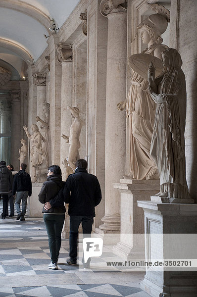 Italy  Rome  Capitoline Museum  Palazzo dei Conservatori  Horti Lamiani gallery  marble statues