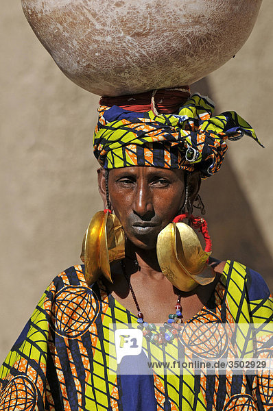 Mali Mopti Porträt von Foulani Frau