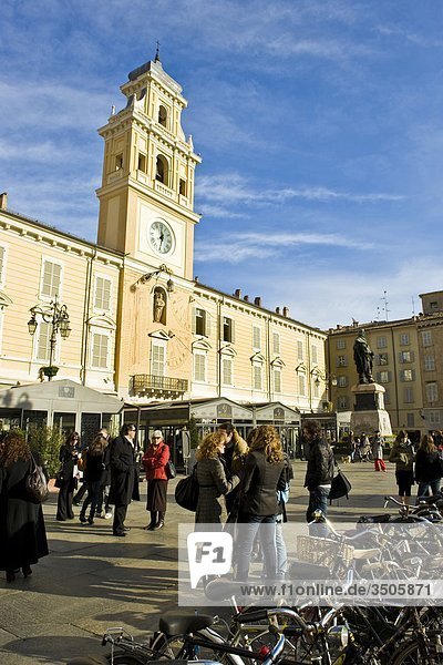 Italy  Emilia Romagna  Parma  Garibaldi square  Palazzo del Governatore                                                                                                                             